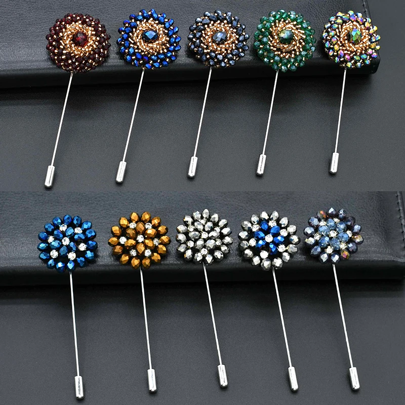 Лидер продаж броши на лацкан в форме цветка для мужчин и женщин булавки