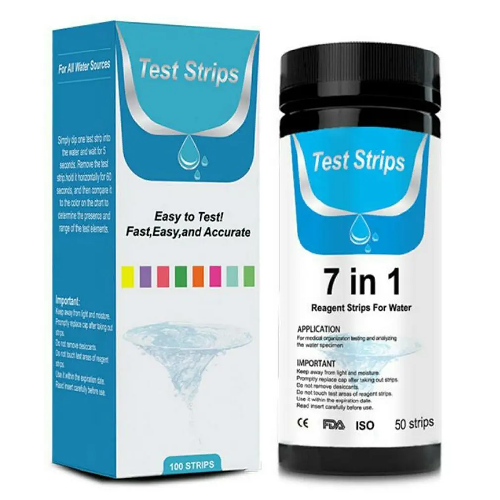 

Tropical Aquarium 7 In 1 Test Strip Kit For Testing PH Of Nitrite Nitrate Chlorine And Bromine KH GH NO2 NO3