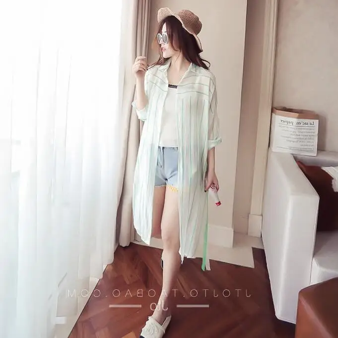 

Blouse Women Summer Loose Mid-Length Shirt Women's Coat Korean Style Shirt Shirt Blusas Ropa De Mujer