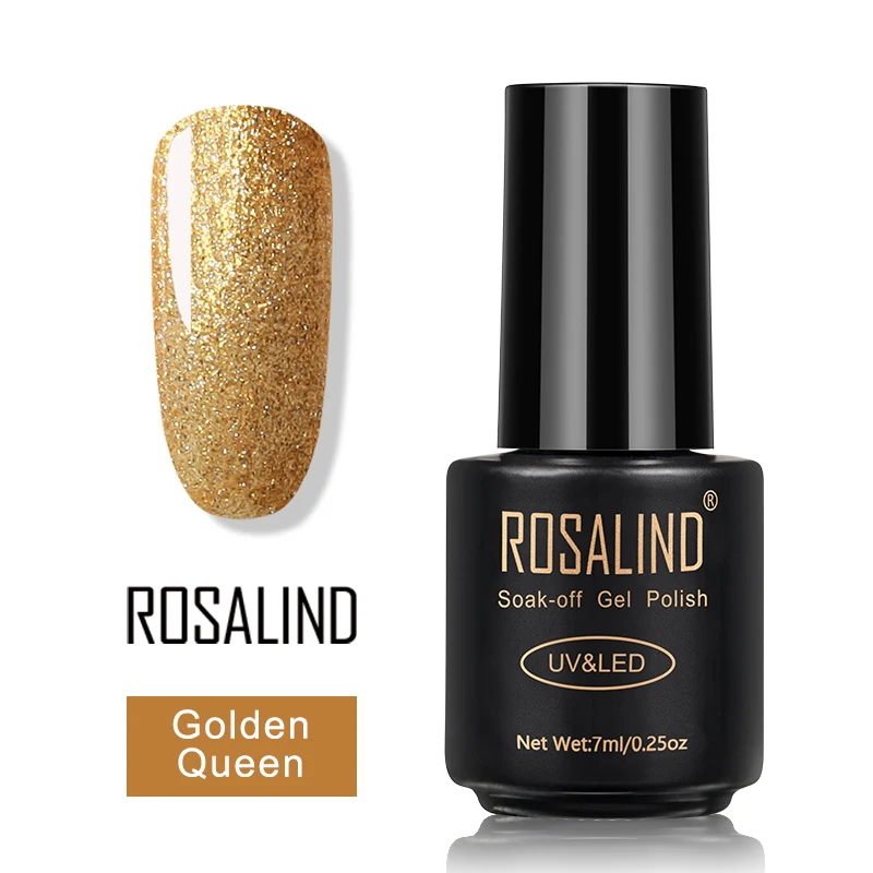 Golden Queen ROSALIND гель лак для ногтей набор все для маникюра верхнее покрытие УФ светодиодный гель лак удаляющийся замачиванием Полупостоянный лак для ногтей - Цвет: Golden Queen