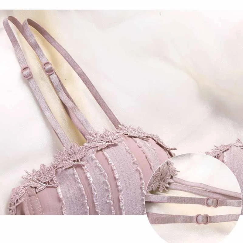 С пряжкой спереди нижнее белье Для женщин без бретелек бюстгальтер косточек из