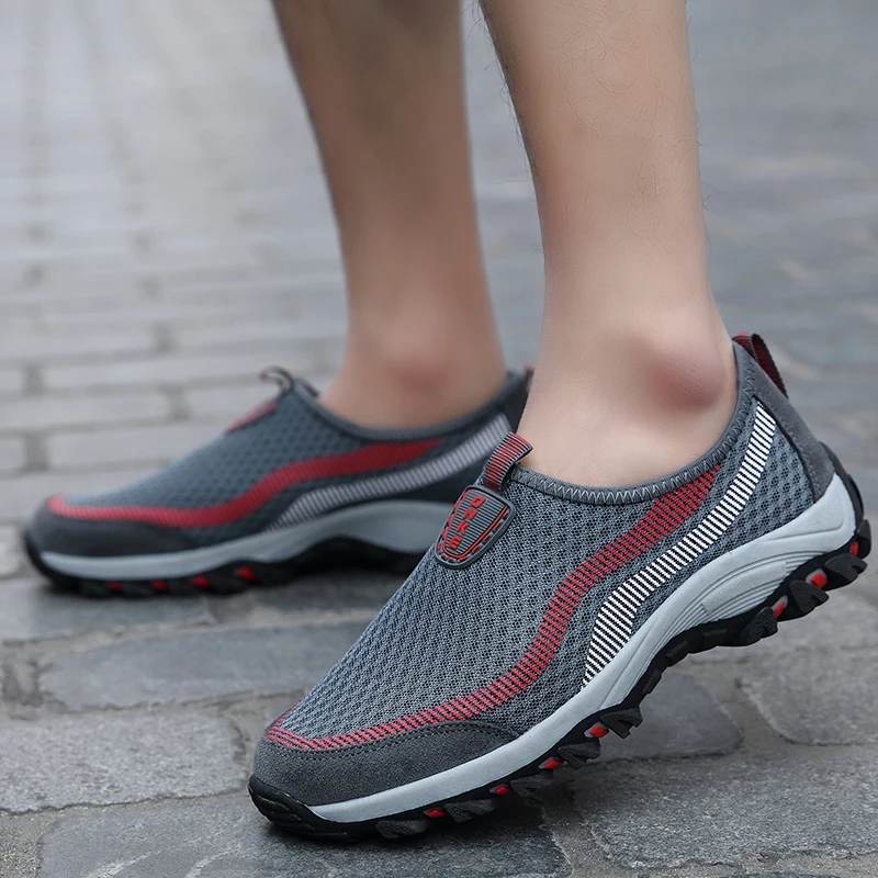 

Breathable Mesh Men's Summer Sneakers Wear-resistance Man Jogging Shoes Slip On Running Men Sneaker Soft Walking Footwear 41 42