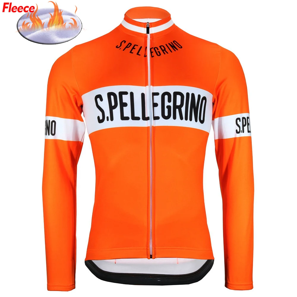 

Мужская зимняя флисовая веломайка, оранжевая одежда в стиле ретро для езды на велосипеде, белая велосипедная одежда для езды на дороге и горном велосипеде, рубашки с длинным рукавом, тонкая, на молнии