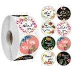 Изготовленный на заказ 500 шт.рулон круглая наклейка спасибо печенья выпечки торта застежка декоративные наклейки поздравительная карточка этикетка канцелярские