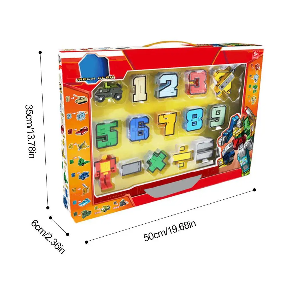 Шт. головоломки игрушки команда номер робот цифровой деформации дошкольного