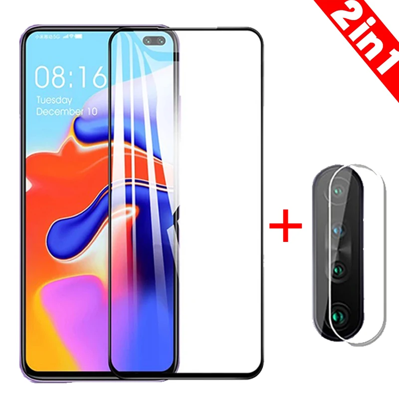 Стекло для камеры 2 в 1 + закаленное стекло Xiaomi Redmi K30 защита экрана стеклянная