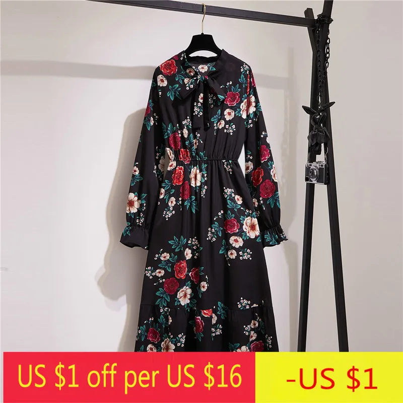 Женское винтажное шифоновое платье в горошек плиссированное пляжное черного