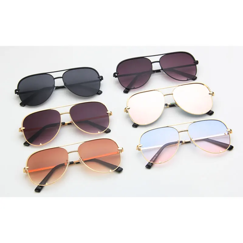 

2021 New Fashion Brand Designer Ladies Pilot Sunglasses Women Men Goggle Gradient Sun Glasses For Female Mirror Shades UV400