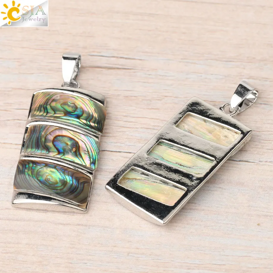 Женское и мужское ожерелье CSJA природное разноцветное искусственное