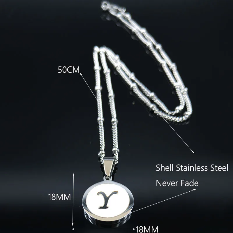 2021 модное ожерелье с маленькой ракушкой из нержавеющей стали буквой Y цепочка для