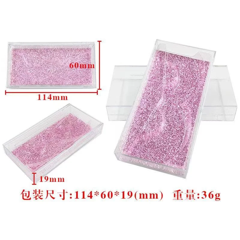 

50/100/200Pcs Lash Trays Plastic Square Clear Eyelash Tray Holder False 3d/5d Mink Eyelash Packaging Box Lash Case Pallet Vendor