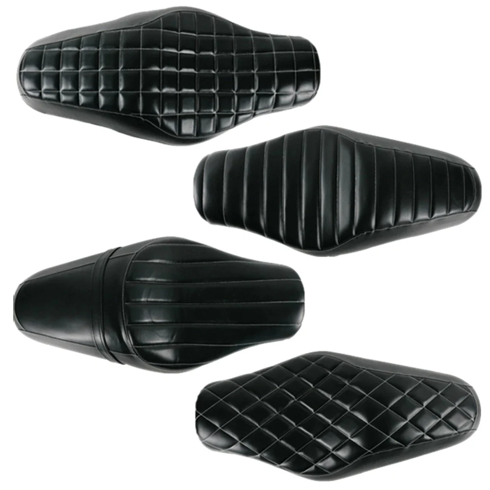 Мотоцикл черный кожаный Драйвер + пассажирский два сиденья Подушка для скамьи