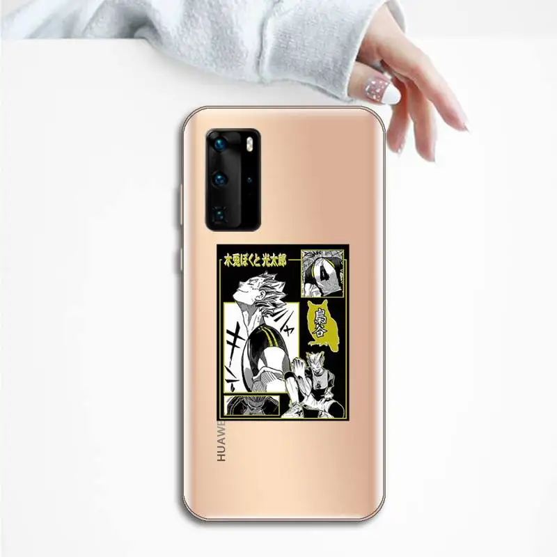 

Oya Oya Oya Haikyuu Love Volleyball Phone Case Transparent for Huawei P honor 8 10i 20 30 40 smart 2019