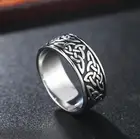 Кельтские узел тотемные кольца для мужчин женщин мужчин винтажные Викинги кельтские зеленые кольца в стиле панк ювелирные изделия вечерние Ринок