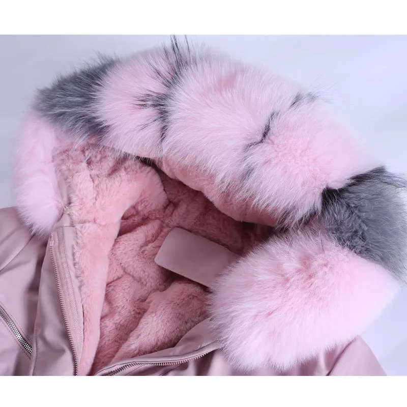 

Large Natural Raccoon Fur Winter Jacket Women Hooded 2021 Long Parkas For Female Thick Slim Down Winter Coat Women Waterproof