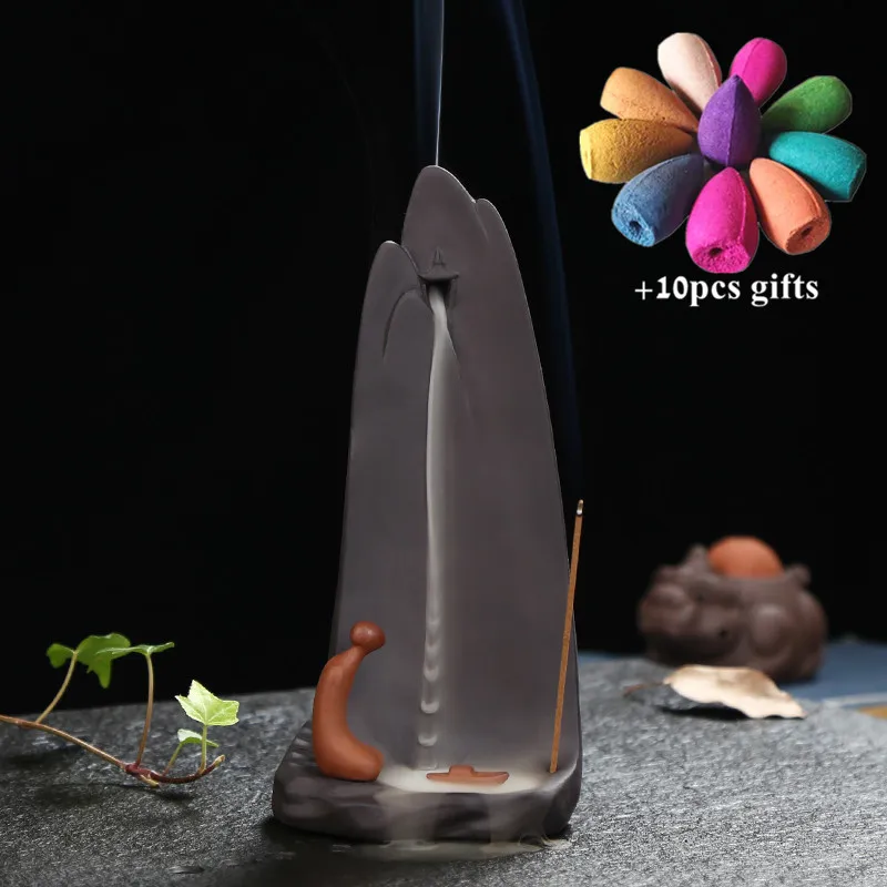 Керамическая курильница для благовоний с обратным потоком подставка из