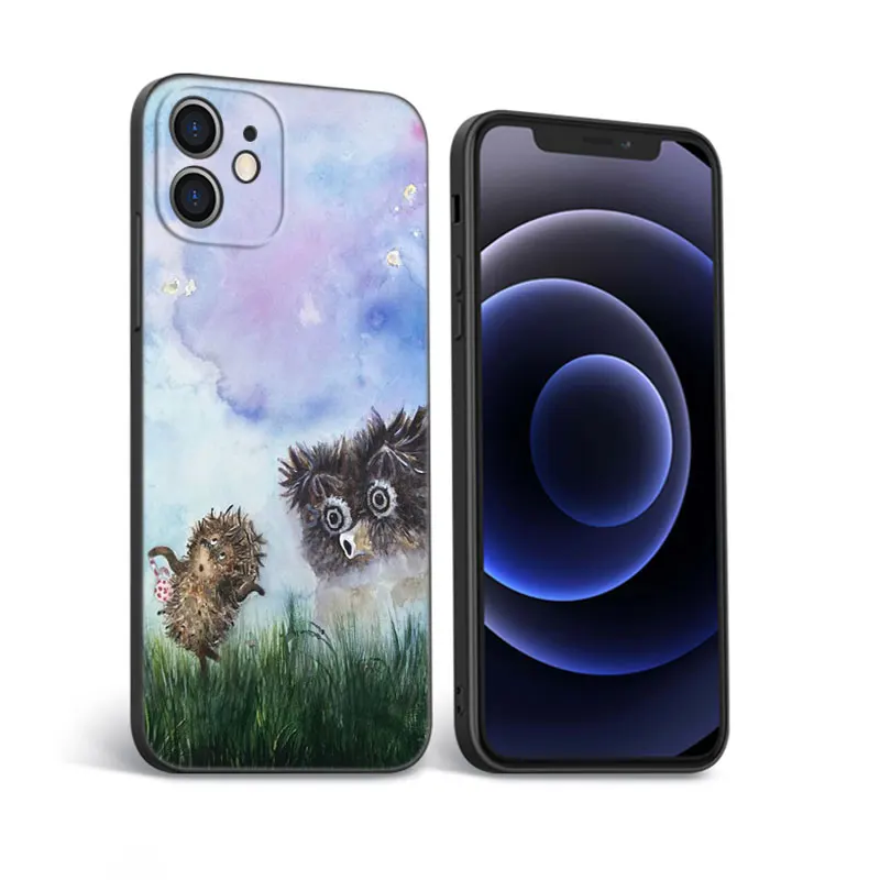Чехол для телефона с рисунком ежика в тумане Apple iPhone 12 13 Mini 11 Pro Max XR X XS MAX 8 7 6S 6 Plus SE 5S