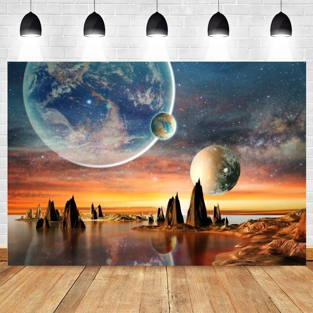 Фон для фотосъемки с космонавтом Yeele Вселенная космос планета|Фон фотосъёмки| |