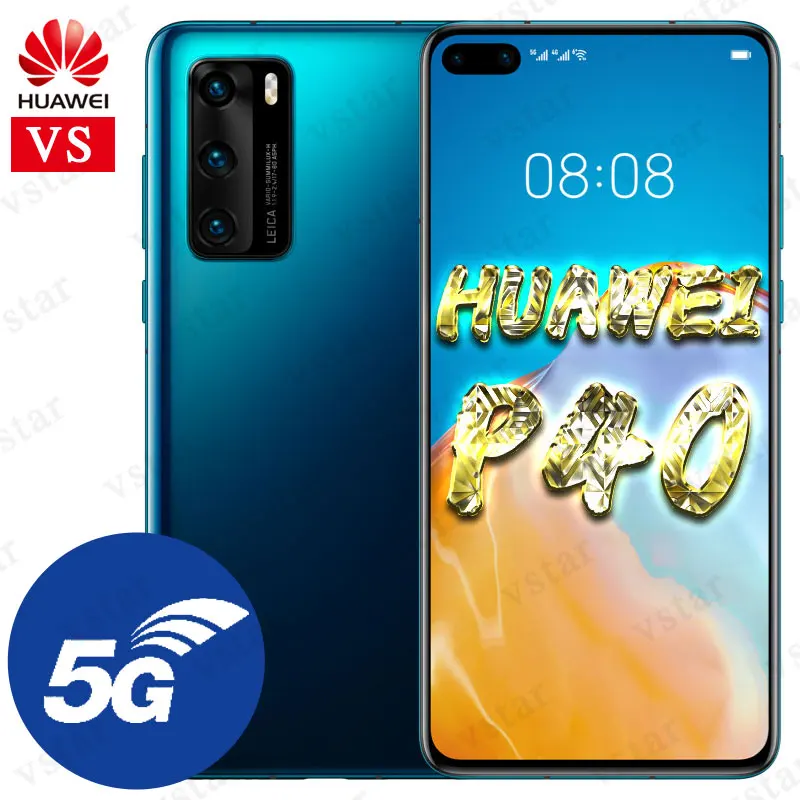 Глобальная версия оригинальный HUAWEI P40 5G смартфон 6 1 дюймов Kirin 990 Octa Core Android 10 SA/НСА