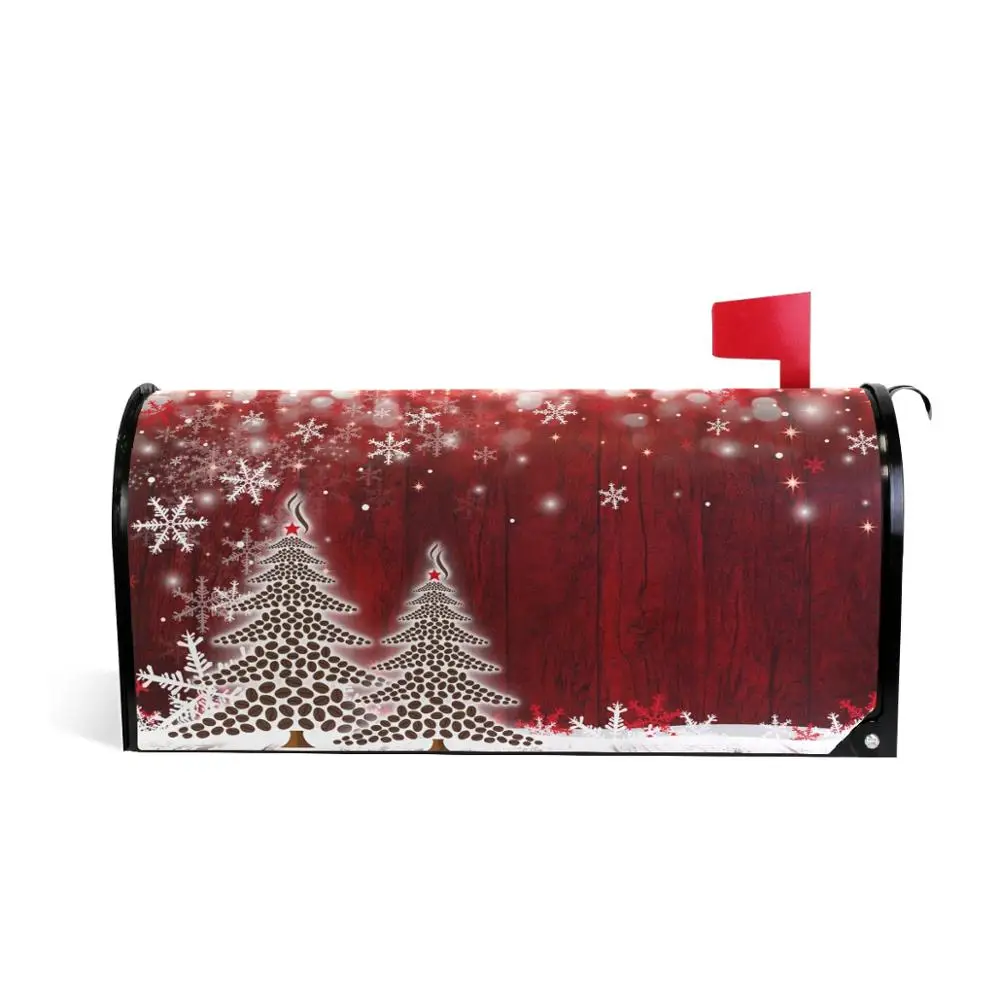 Новогодняя елка зимние снежинки сосновые Чехлы для почтового ящика стандартный