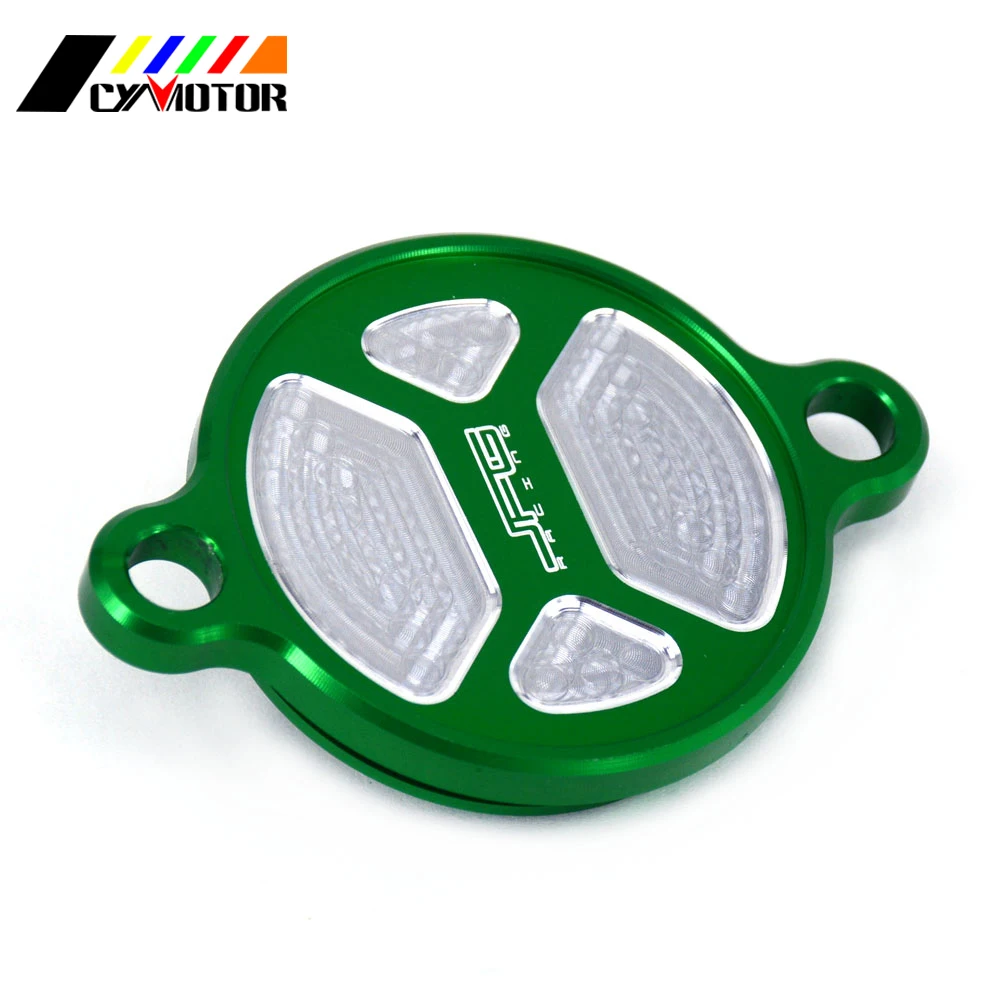 Мотоцикл CNC алюминиевый очиститель Масляный Фильтр Крышка Набор для KAWASAKI KXF250 KXF 250