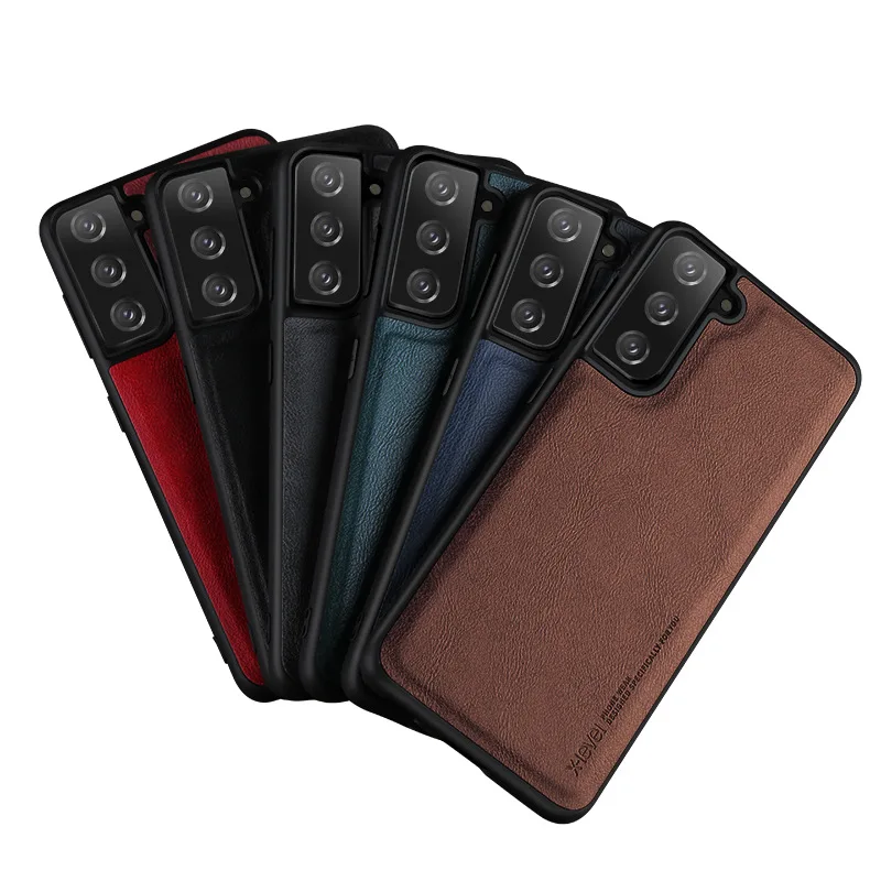 x level pu leather case for samsung galaxy s21 fe original soft silicone edge back phone cover for samsung a72 a52 a42 a32 5g free global shipping