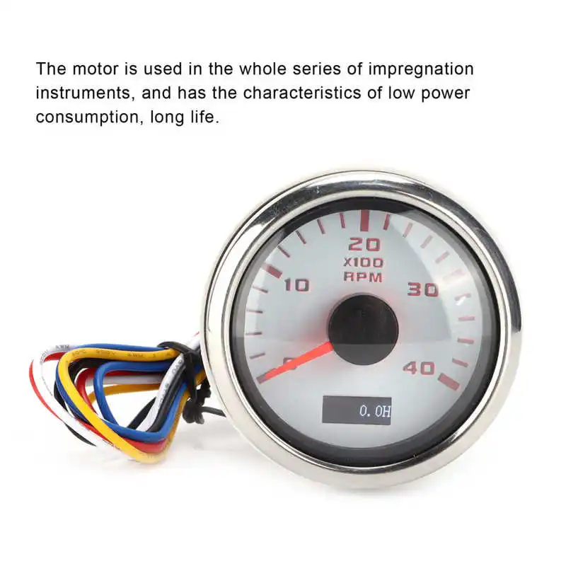 Тахометр лодочный 9 30 в об/мин указатель тахометр с красной подсветкой для