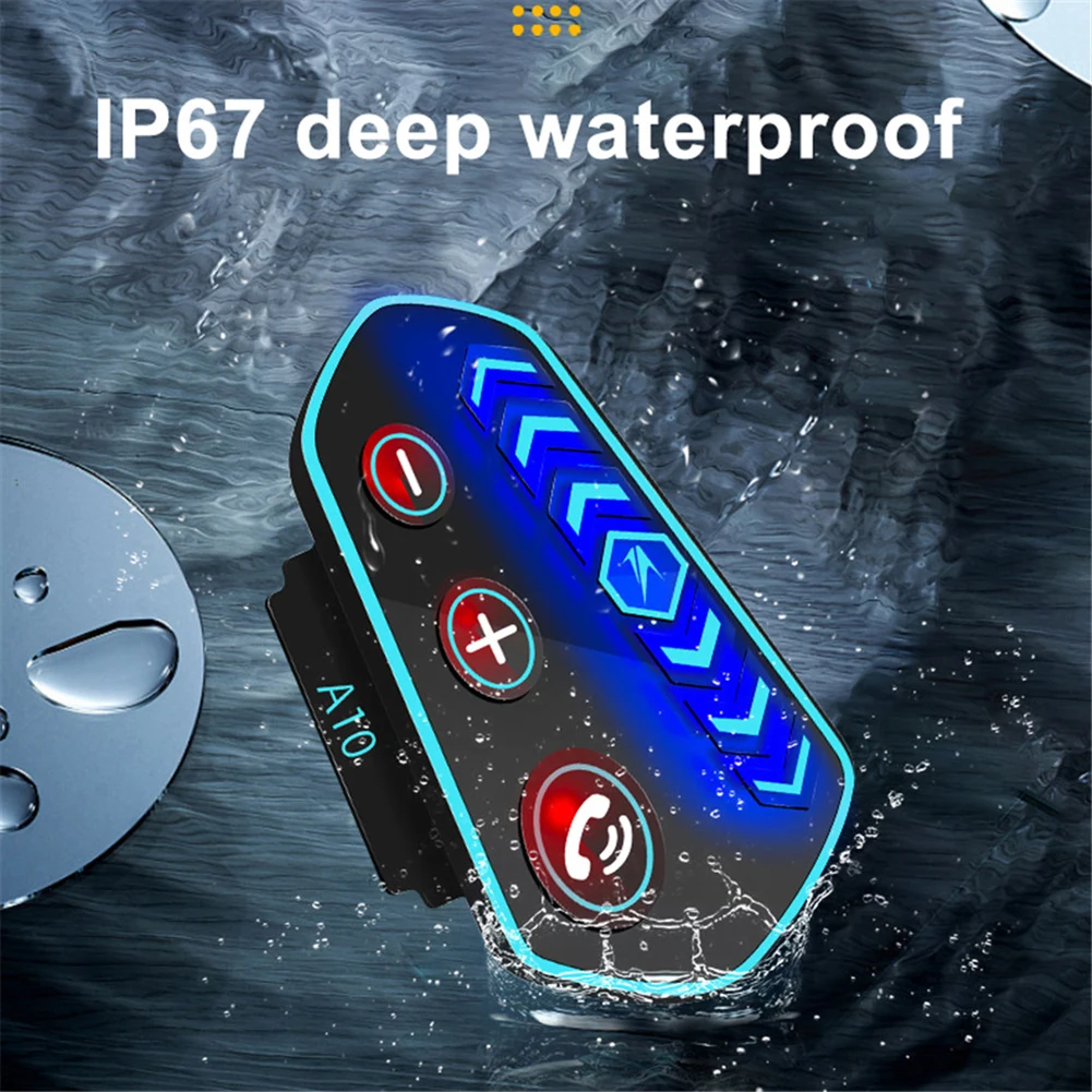 

A10 Bluetooth-compatible 5.0 Helmet Headset Waterproof LED Motorcycle Wireless Headphone Wireless Waterproof Interphone Headsets
