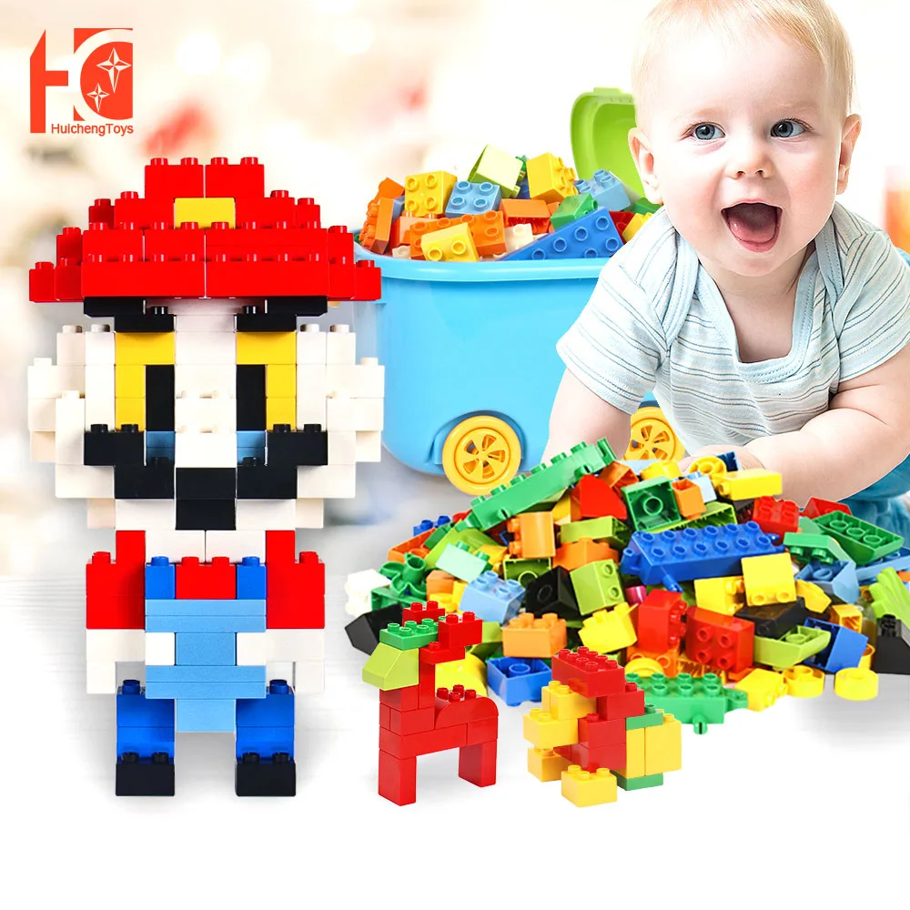 

Blocks Diy Big Large Size 1 2 3 Years Old Play Educational Toy 420Pcs Building City Constructor Toys For Kids Model Diy Blocks