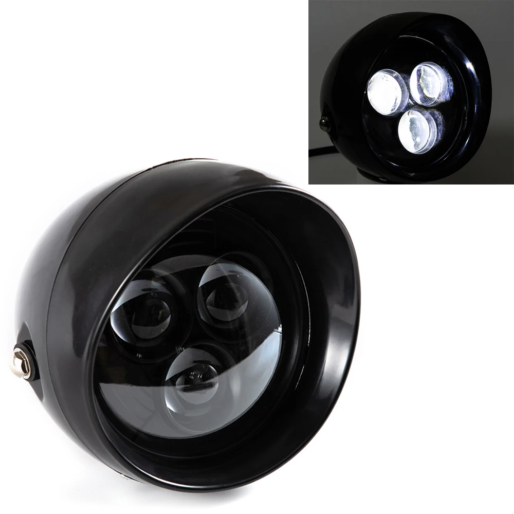 

Универсальная мотоциклетная светодиодная цилиндрическая фара, передняя фара, лампа для Harley Sportster Cafe Racer Honda Yamaha Suzuki на заказ