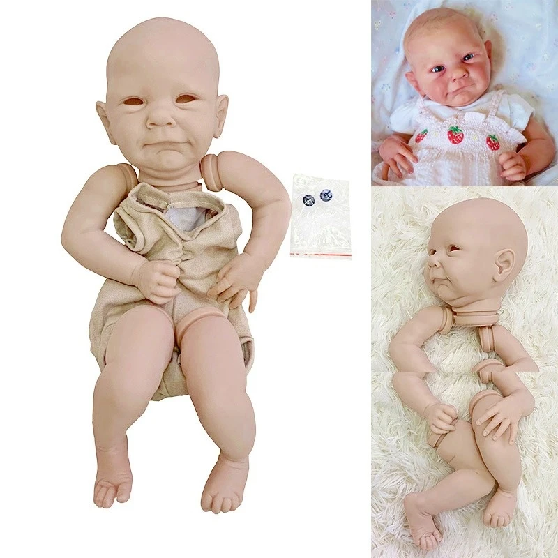 NEW 19 Inch Reborn Kit Soft Touch Vinyl Dolls Ava Unpainted Unassembled Unfinished Doll Parts DIY Blank Fresh Co | Игрушки и хобби