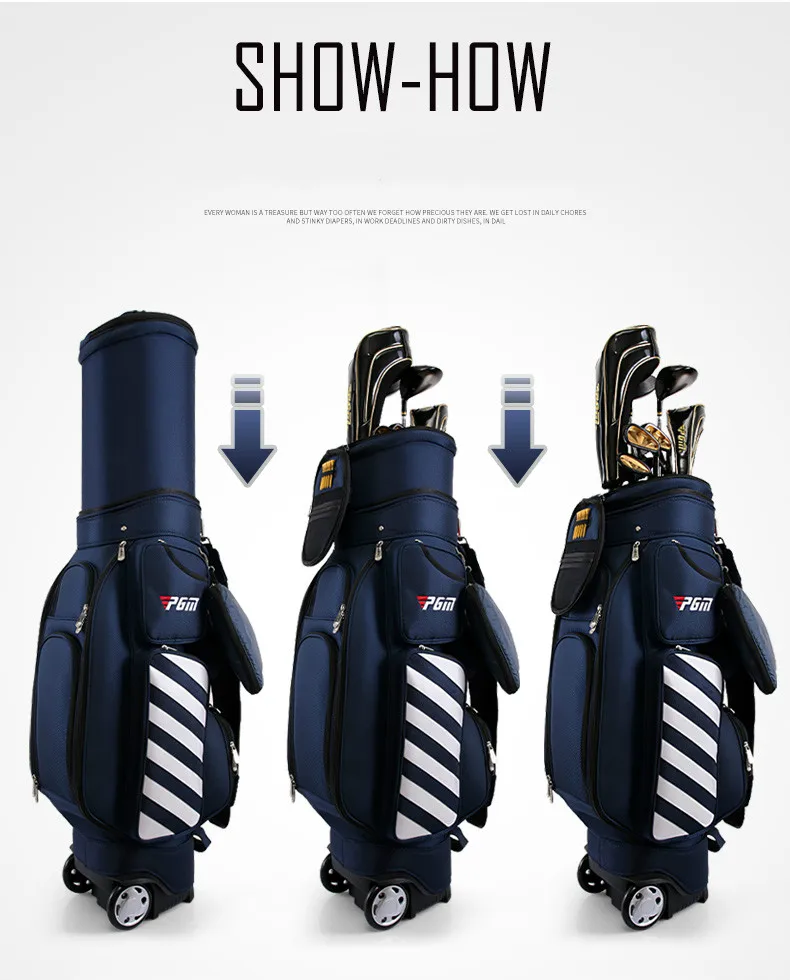 Большая прозрачная Портативная сумка для гольфа PGM выдвижная подушка