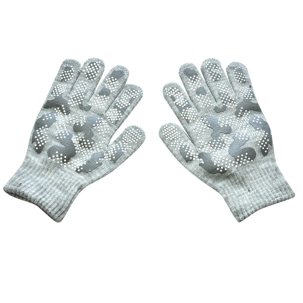 Зимние Сапоги унисекс в рубчик вязаный длинный перчатками Для мужчин женщин