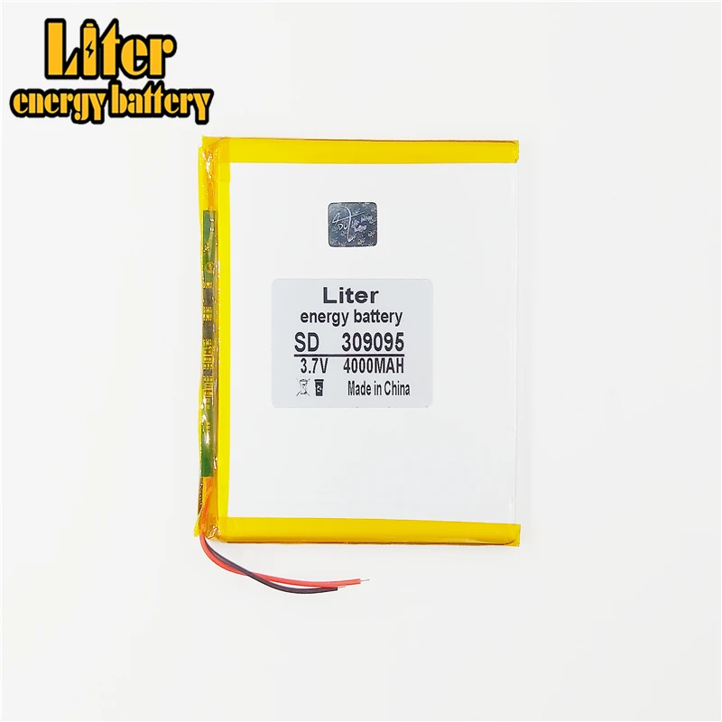 Лучший размер батареи 309095 3 7 V 4000mah литий полимерный аккумулятор планшета с