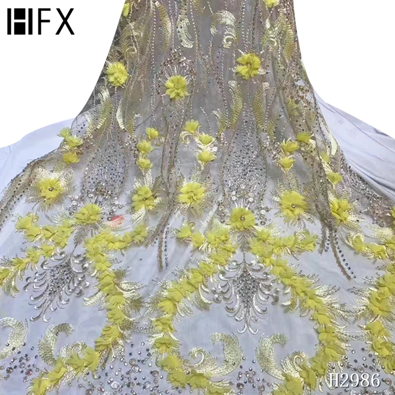 Французское цветочное кружево 3D для вечернего платья кружевная Тюлевая ткань с