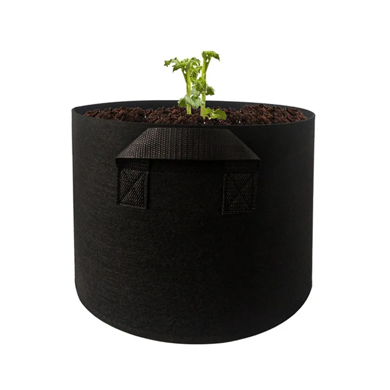 

1pc Plant Grow Bag 1/2/3/5/7/10/15/20/25/30 Gallon Non-woven fabrics Black Home Garden tool Vegetable Potato Vegetable Pot