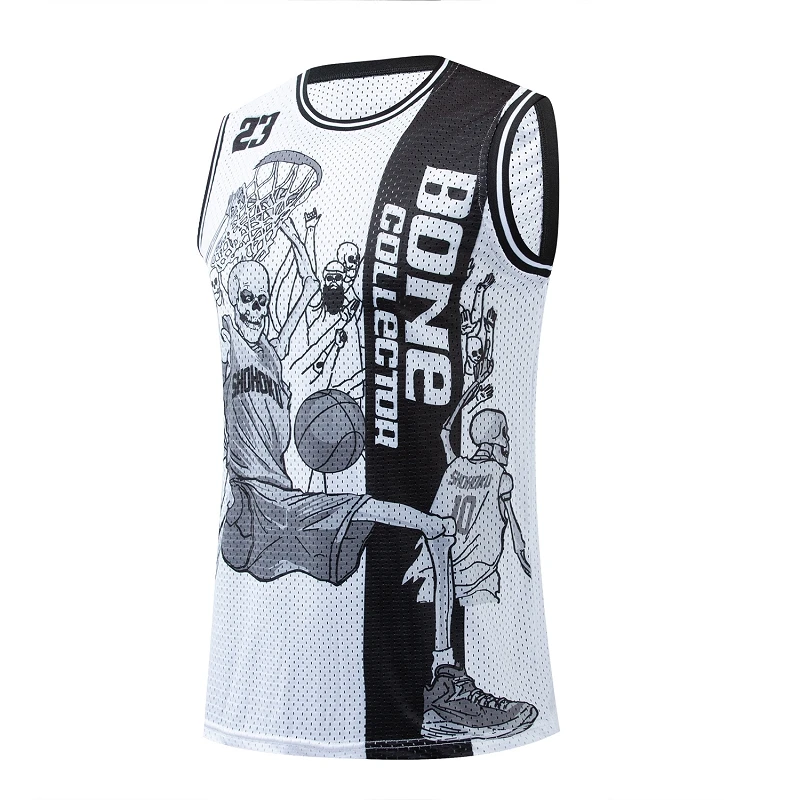 

BG basketball jerseys BONE COLLECTOR 23 jersey Outdoor sportswear training Gym clothes Hip-hop culture movie WHITE