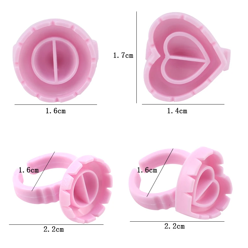 Новый 50/100 шт одноразовый контейнер для клея кольца наращивания ресниц держатель