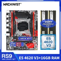 machinist x99 desktop motherboard lga2011 3 combo with xeon e5 4620 v3 cpu ddr4 16gb 28gb desktop ram memory mainboard x99 rs9