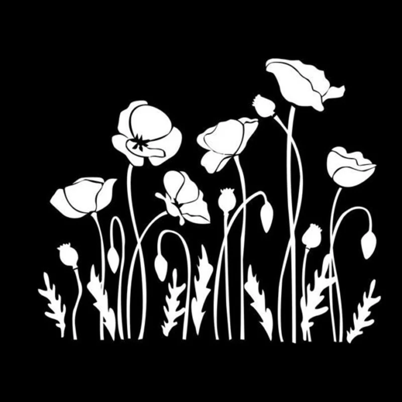 Poppy цветы наклейки для автомобиля красота искушение Декор Автомобиль Грузовик