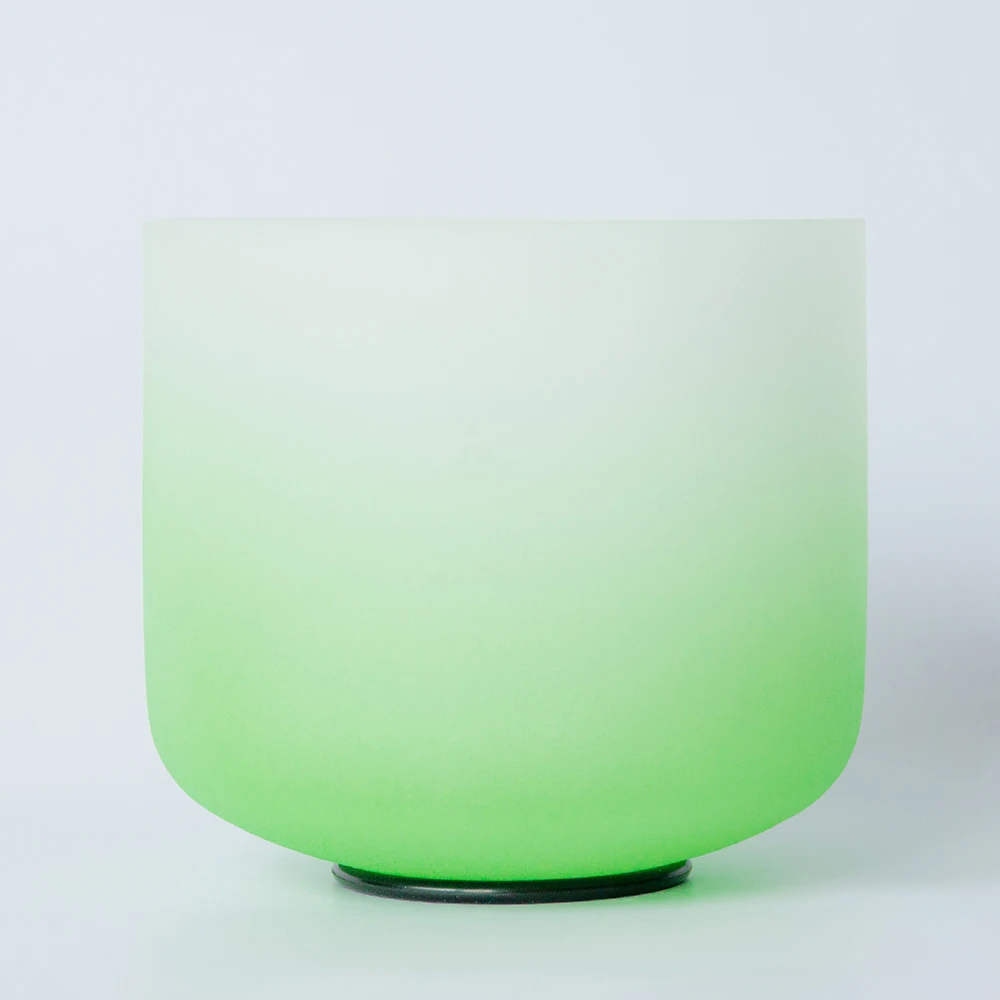 10 Inch F Note Half Color Heart Chakra Meditation Quartz Crystal Singing Bowl | Спорт и развлечения