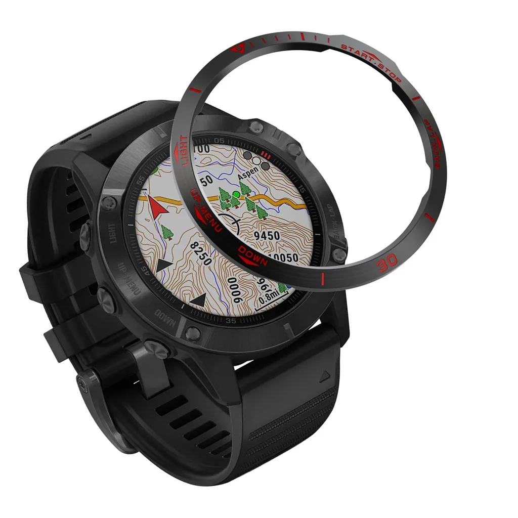 Кольцо для смарт часов Samsung Fenix 6 клейкое кольцо металлическое защиты от царапин