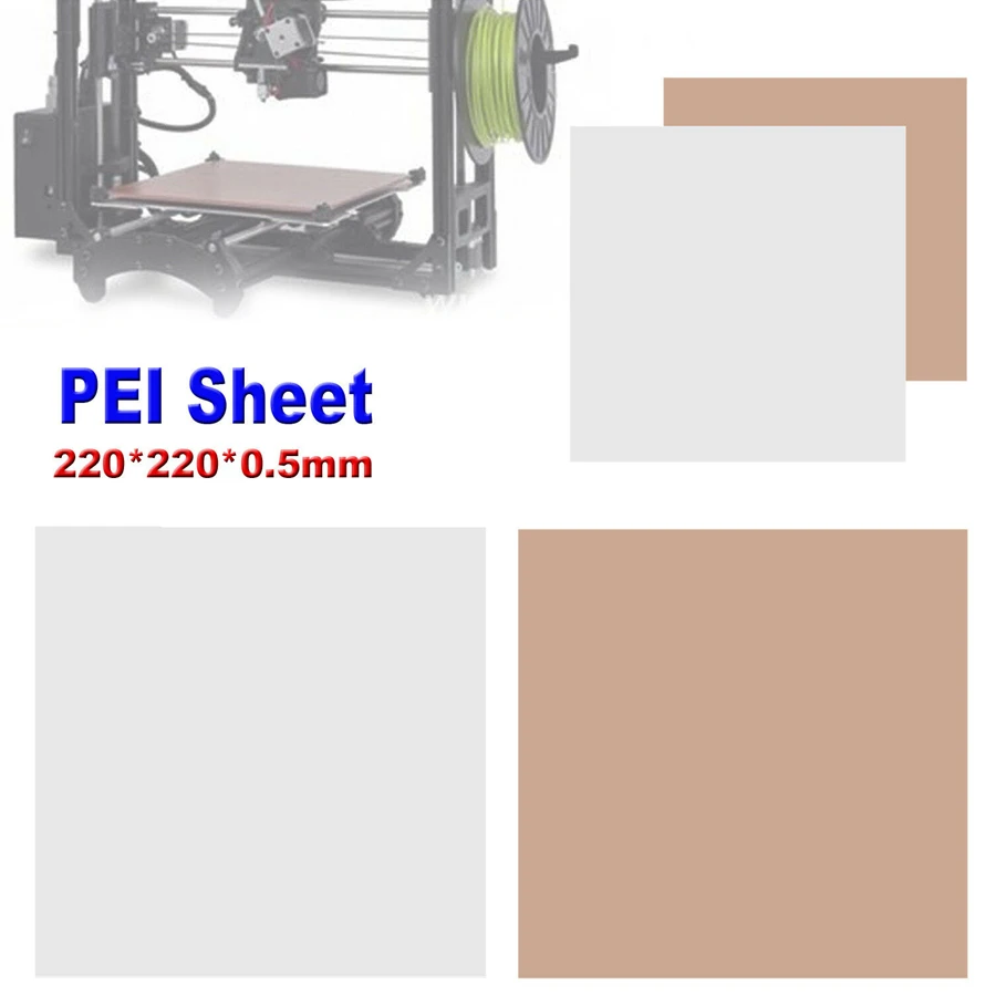 Новый прозрачный лист PEI 220x220x0 5 мм для 3D сборки с печатной поверхностью |