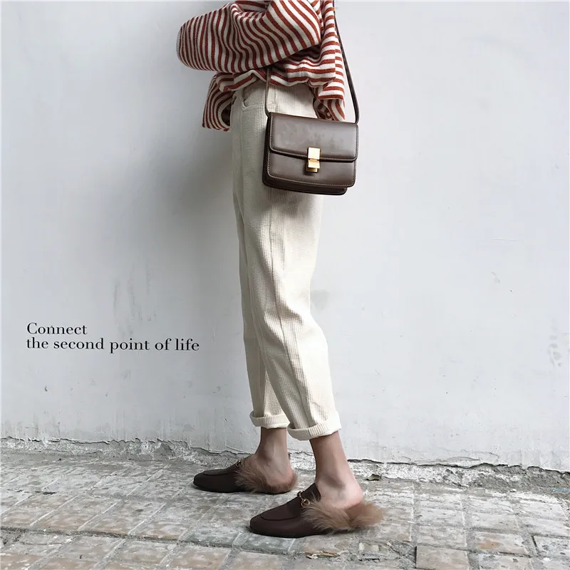 Женские прямые вельветовые брюки REALEFT повседневные свободные до щиколотки со