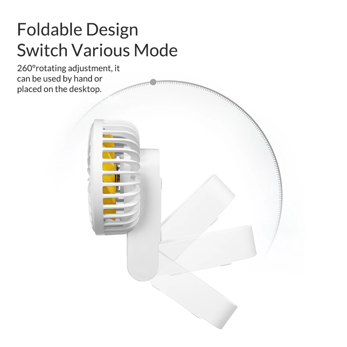 Портативный складной мини-вентилятор ORICO с USB-разъемом 2000 мА · ч 3 скорости