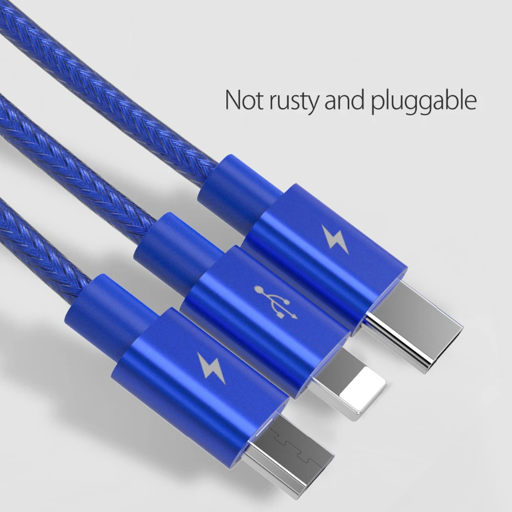 USB кабель ORICO H3S 3 в 1 зарядный A к Micro B/Type C/Lighting для iPhone XS XR 7 Huawei P20 Xiaomi 8|Кабели