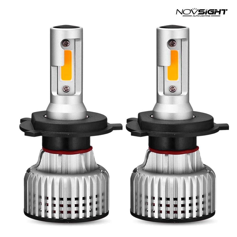 

Novsight 2 Pcs Car LED Headlight A500-N12Y-9006 9005/9006/H1/H3/H4/H7/H11 LED Yellow Light 72W 3000K Auto Light Bulbs