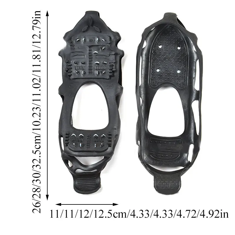 Нескользящая обувь для ходьбы зимняя нескользящая с 24 зубьями снежный коготь со