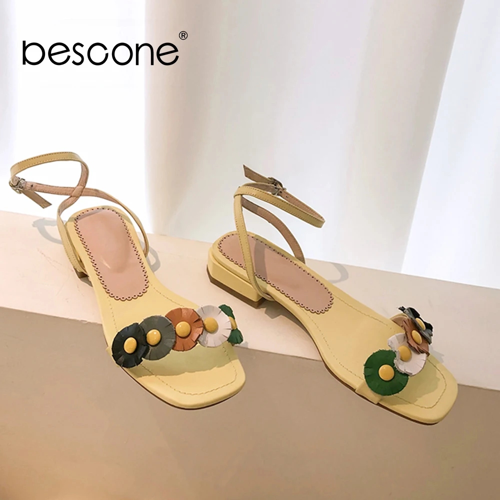BESCONE/модные босоножки Женские элегантные с украшением в виде маленькой