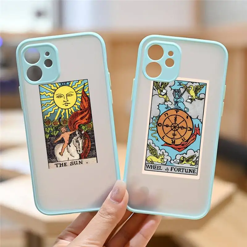 

Egypt mysterious Tarot Card Phone Case matte transparent For iphone 7 8 11 12 13 plus mini x xs xr pro max cover
